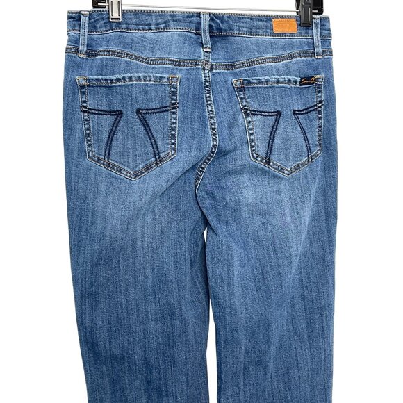 Seven7 Jeans Women’s 6 Tower Straight Crop Blue Stretch Denim - Picture 8 of 12